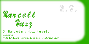 marcell husz business card